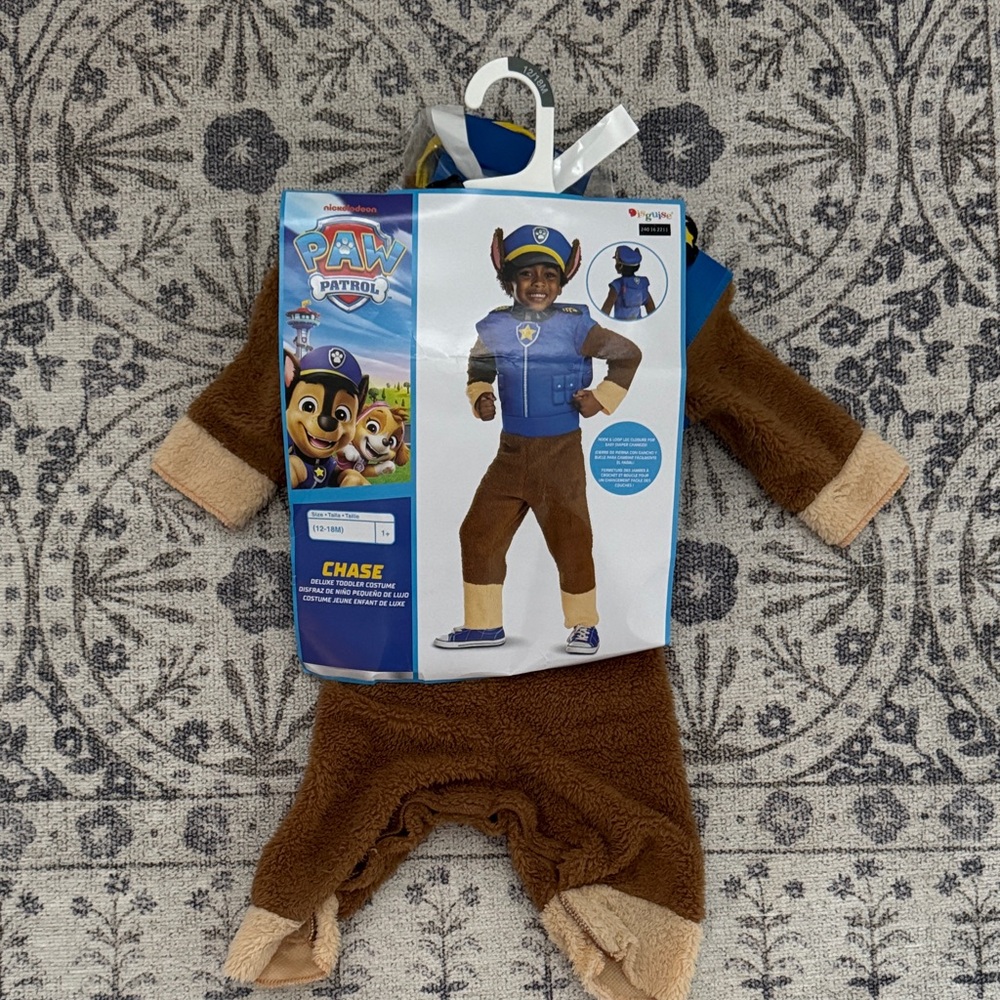 Paw Patrol Chase Kids Costume in Blue and Brown